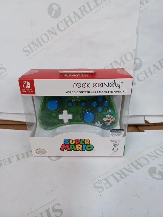 NINTENDO SWITCH ROCK CANDY SUPER MARIO WIRED LUIGI CONTROLLER 