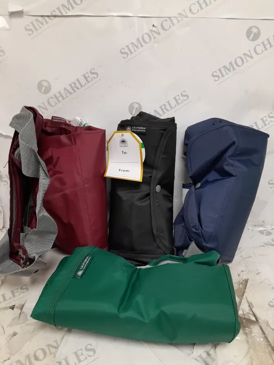 CALIFORNIA INNOVATIONS SET OF 4 FOLDABLE INSULATED MARKET TOTES