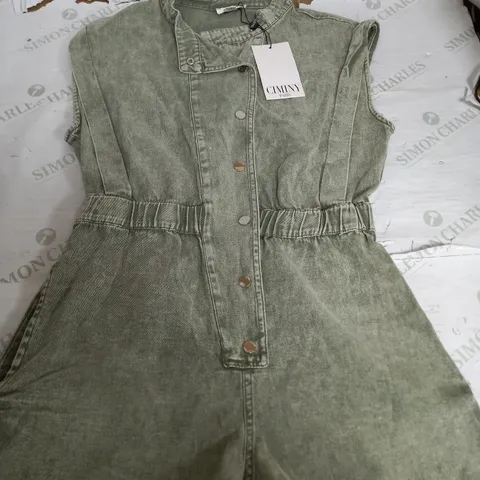 CIMINY LIGHT KHAKI GREEN BODYSUIT - LARGE