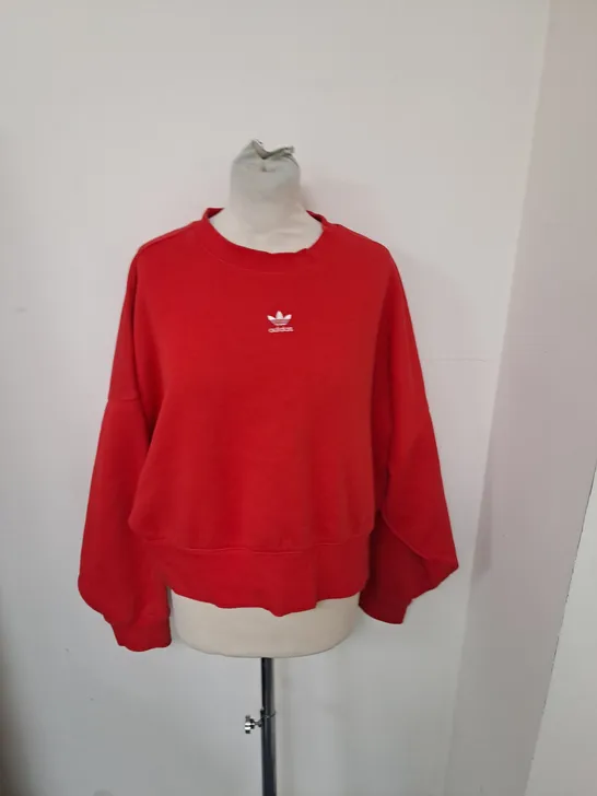 ADIDAS RED JUMPER WOMENS - SIZE 10