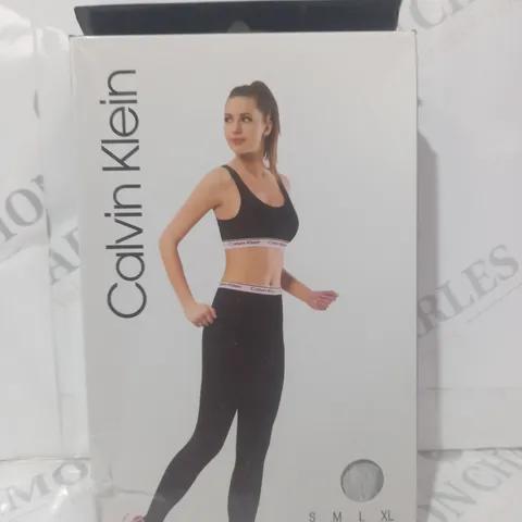 BOXED CALVIN KLEIN LEGGINGS AND TOP SET IN GREY SIZE M