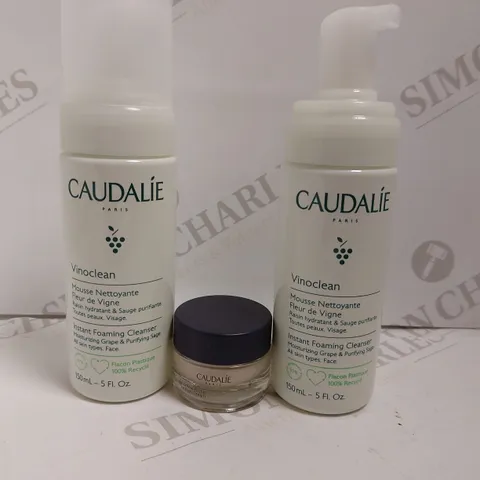 BOX OF 3 CAUDALIE ITEMS TO INCLUDE FOAMING CLEANSER AND `THE RICH CREAM`