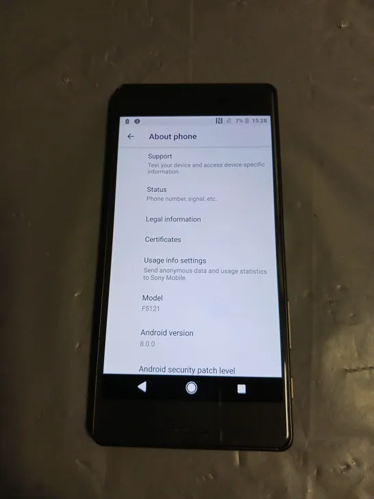 SONY XPERIA F5121 SMARTPHONE IN METALLIC GREY