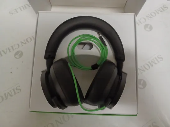 BOXED XBOX WIRED STEREO HEADSET - BLACK/GREEN