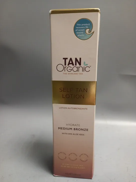 BOXED TAN ORGANIC SELF TAN LOTION IN MEDIUM BRONZE 100ML