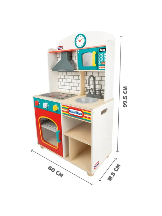 BOXED LITTLE TIKES MY FIRST WOODEN KITCHEN  (BOX WATER DAMAGED)  RRP £89.99