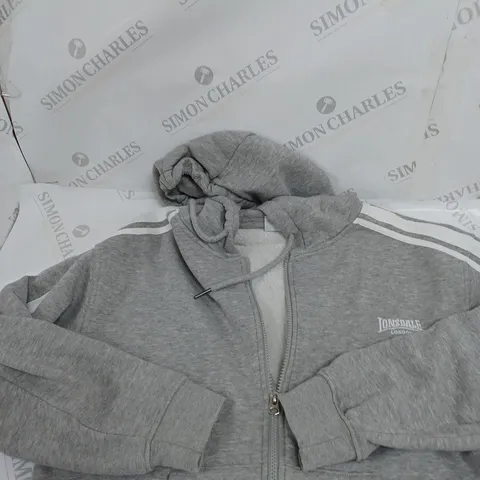 LONSDALE HOODED JACKET IN GREY - 10