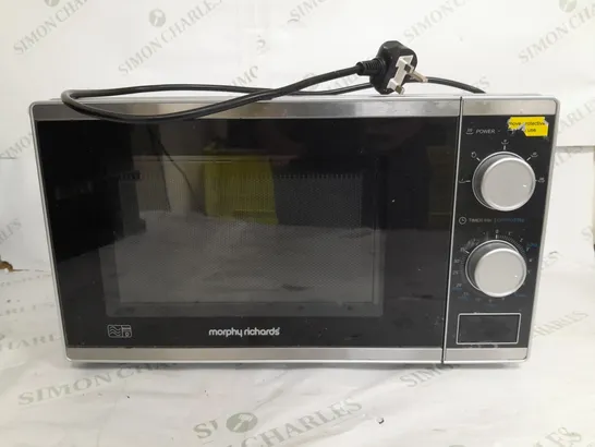 BOXED MORPHY RICHARDS 20 LITRES 800W SILVER MICROWAVE