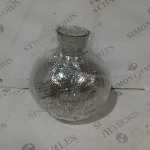 ALISON CORK PRELIT MERCURY GLASS VASE - SILVER