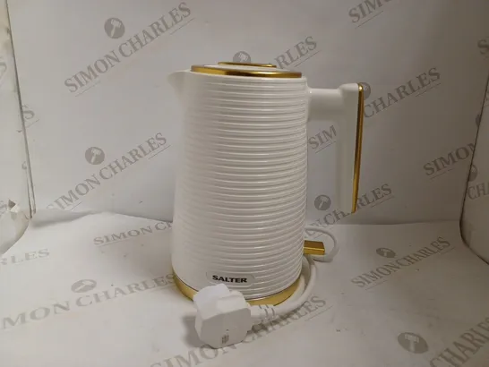 SALTER MODERN WHITE/GOLD KETTLE