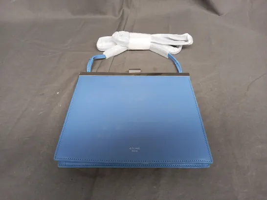 CELINE PARIS LIGHT BLUE CLUTCH BAG