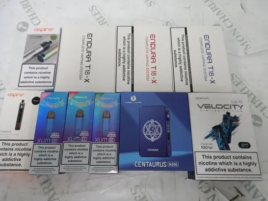 LOT OF 10 ASSORTED VAPING ITEMS TO INCLUDE ASPIRE AND ENDURA