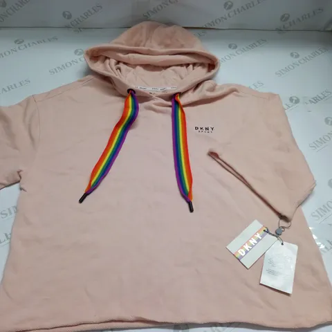 DKNY PALE PINK HOODIE - M