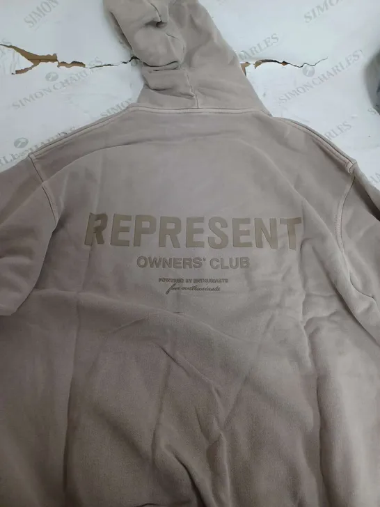 REPRESENT OWNERS CLUB LIGHT BEIGE HOODIE - MEDIUM