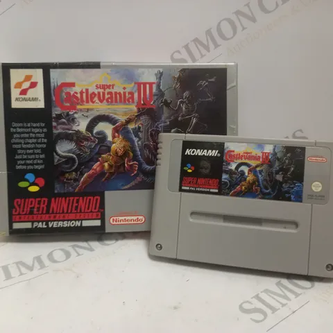 BOXED SUPER CASTLEVANIA IV RETRO GAME FOR SUPER NINTENDO 