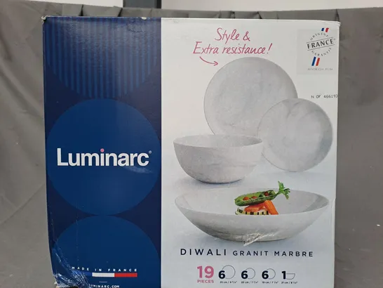 BOXED LUMINARC 19 PIECE TABLEWARE SET