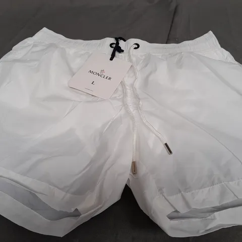 MONLER WHITE SWIMMING SHORTS - LARGE