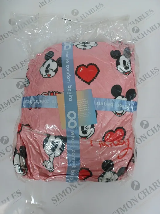 THE OODIE HOODED FLEECE LINED MCKEY MOUSE BLANKET IN PINK