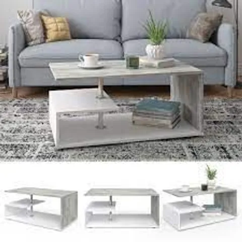 BOXED GUILLERMO COFFEE TABLE - WHITE (1 BOX)