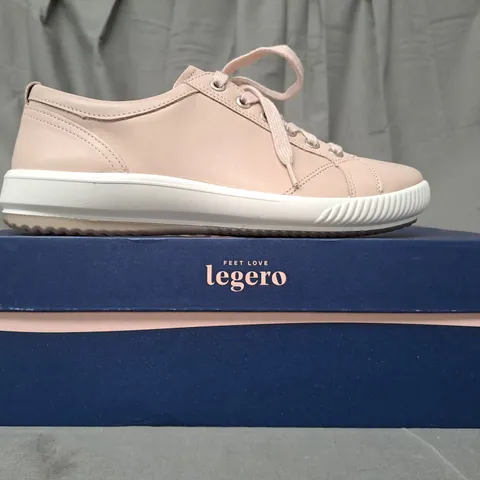 BOXED PAIR OF LEGERO SHOES IN BEIGE SIZE 5.5