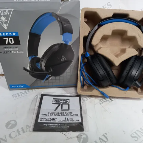 TURTLE BEACH RECON 70 GAMING HEADSET WIRED - FOR PS5 AND PS4