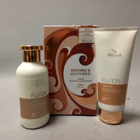 BOXED WELLA REPAIRED & RESTORED FUSION SHAMPOO & CONDITIONER