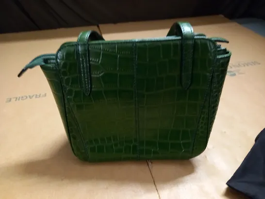 osprey London emerald minster grab bag in green croc