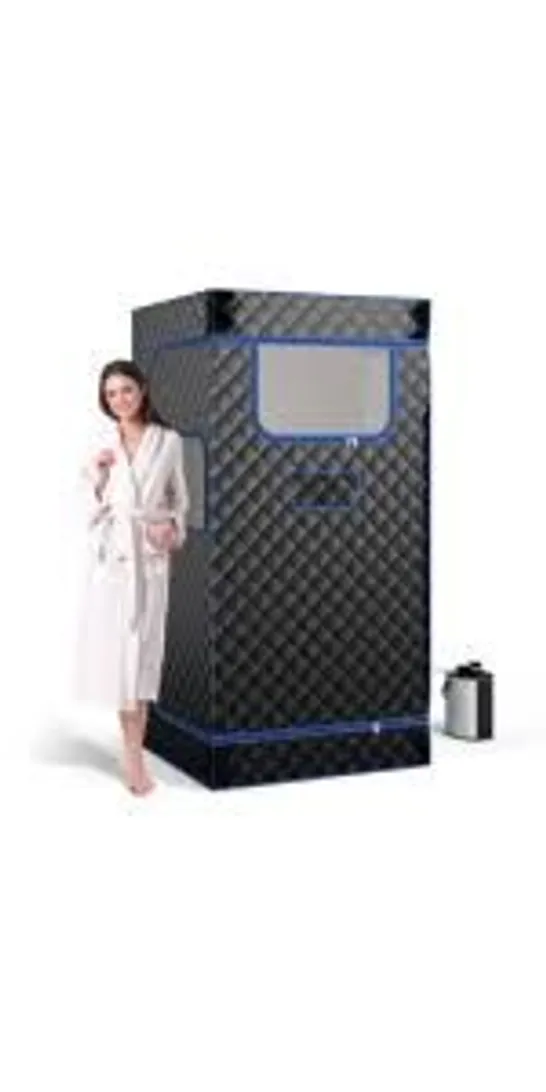 BOXED COSTWAY PORTABLE STEAM SAUNA FOR HOME WITH 3L STEAM GENERATOR - BLACK