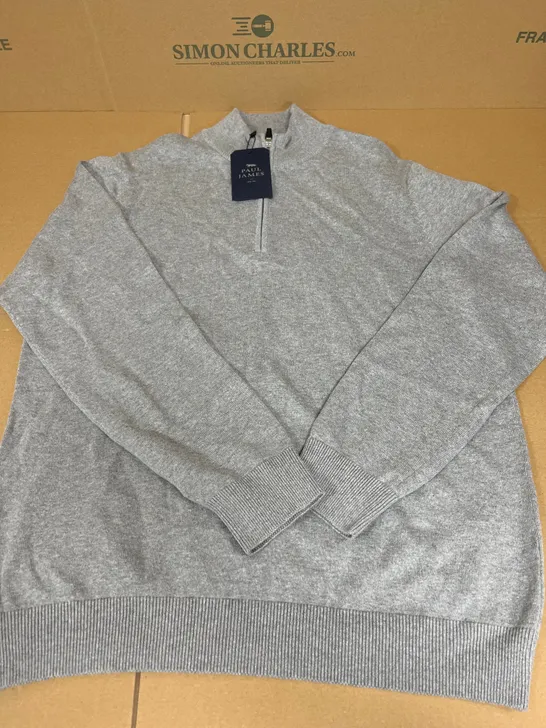 PAUL JAMES 1/2 ZIP PULLOVER IN GREY SIZE LARGE