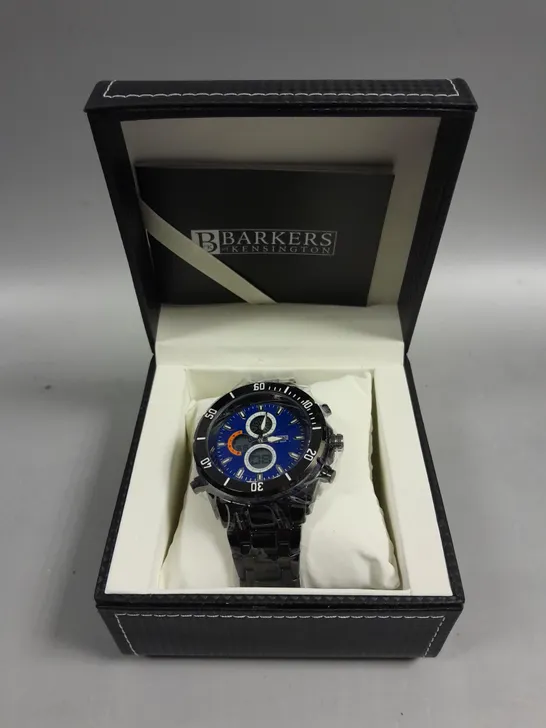 BARKERS OF KENSINGTON PREMIER SPORT BLUE DIAL WATCH 