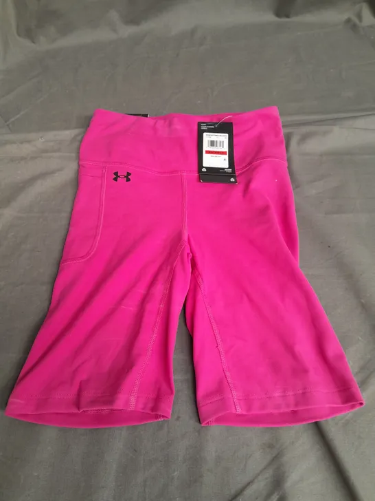 UNDER ARMOUR WOMENS XS HIGH RISE BIKE SHORTS 