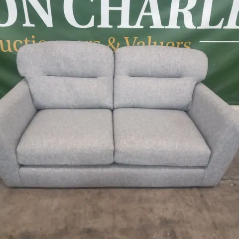 DESIGNER GREY FABRIC TWO SEATER SOFA