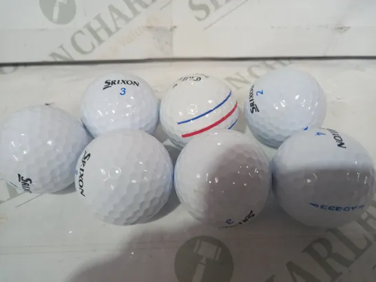 BOX OF APPROXIMATELY 20 ASSORTED GOLF BALLS TO INCLUDE SRIXON, CALLAWAY, ETC