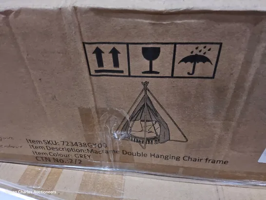 PALLET OF APPROXIMATELY 4 BOXED BALI MACRAME DOUBLE HANGING CHAIR PARTS ( Box 2 of 2 only)