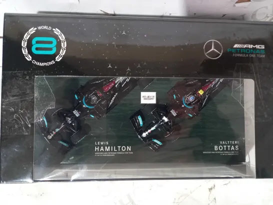 FORMULA ONE MERCEDES AMG PETRONAS TEAM 1:43 SCALE MODEL SET - 8 TIME CONSTRUCTOR CHAMPIONS EDITION