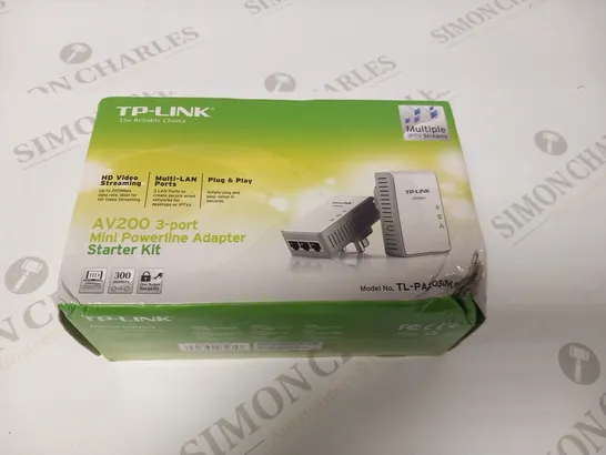 BOXED TP-LINK AV200 3 PORT MINI POWERLINE ADAPTER STARTER KIT