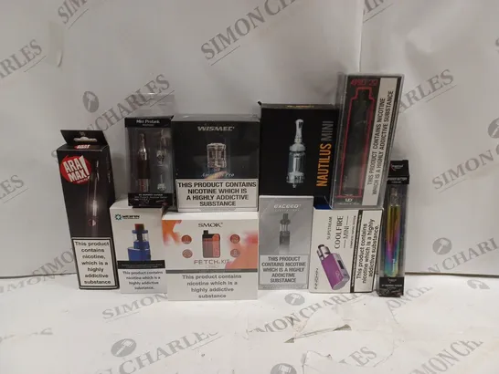 BOX OF APPROXIMATELY 10 ASSORTED E-CIGARETTES