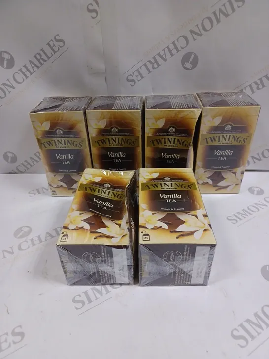 6 X SEALED TWININGS VANILLA TEA