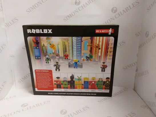 BRAND NEW BOXED ROBLOX HEROES OF ROBLOXIA 21 PIECES AGES 6+