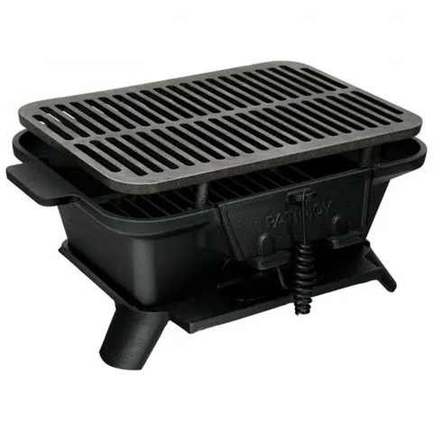 BOXED COSTWAY HEAVY DUTY CAST IRON TABLETOP BBQ GRILL STOVE FOR CAMPING PICNIC (1 BOX)