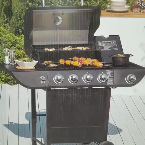 BOXED BRAND NEW UNIFLAME 4 BURNER PROPANE GAS GRILL WITH SIDE BURNER BBQ - COLLECTION ONLY