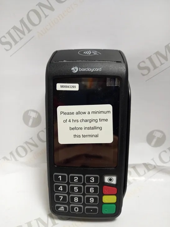 BARCLAYCARD CONTACTLESS CAMERA MACHINE TERMINAL IN BLACK