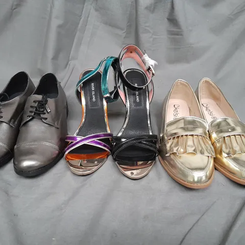 BOX OF APPROXIMATELY 10 ASSORTED PAIRS OF SHOES IN VARIOUS SIZES, COLOURS AND STYLES