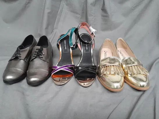 BOX OF APPROXIMATELY 10 ASSORTED PAIRS OF SHOES IN VARIOUS SIZES, COLOURS AND STYLES