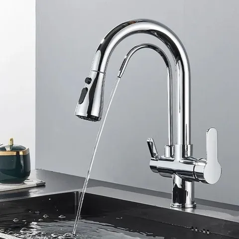 BOXED WILBURG PULL OUT TWIN LEVER MONOBLOC TAP (1 BOX)