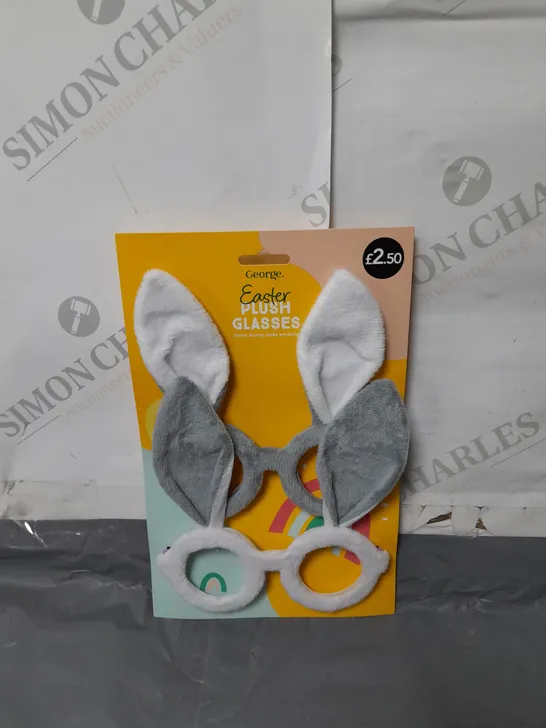 BRAND NEW BOXED GEORGE EASTER PLUSH GLASSES X12