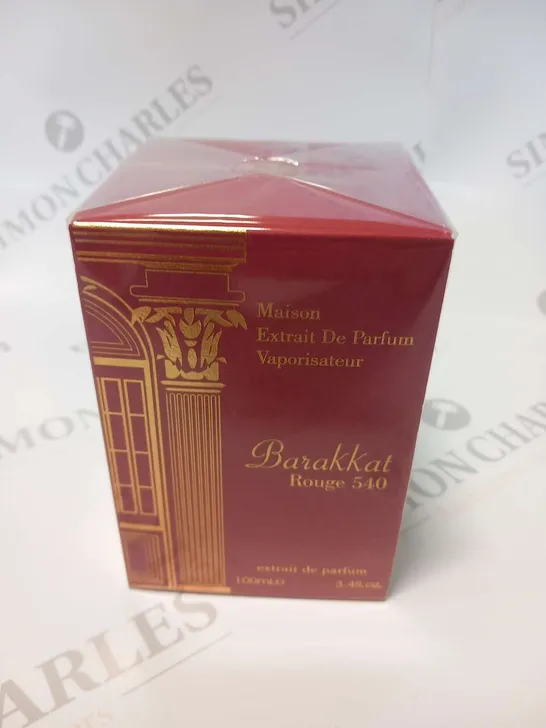 BOXED AND SEALED MAISON EXTRAIT DE PARFUM BARAKKAT ROUGE 540 EXTRAIT DE PARFUM 100ML