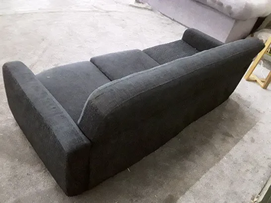 QUALITY DESIGNER OSLO 3 SEATER SOFA DARK GREY FABRIC