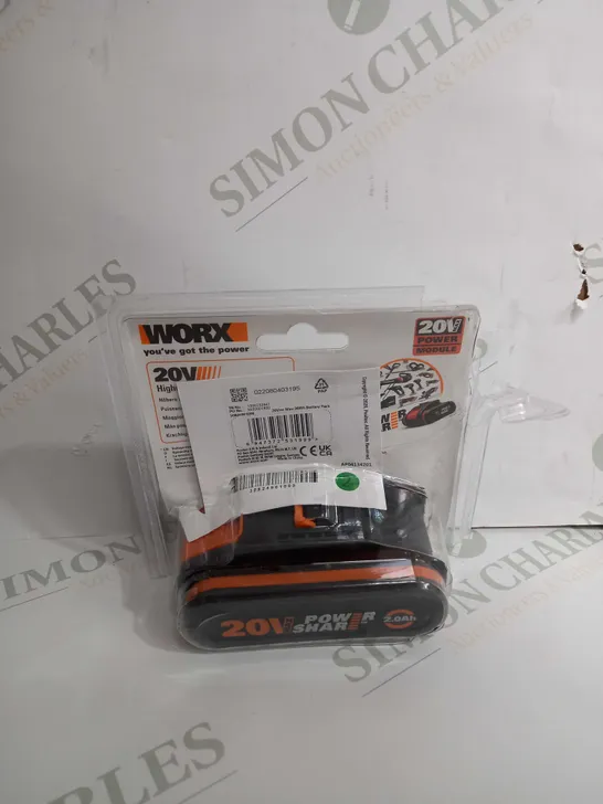 WORX WA3551 18V 2.0 AH BATTERY