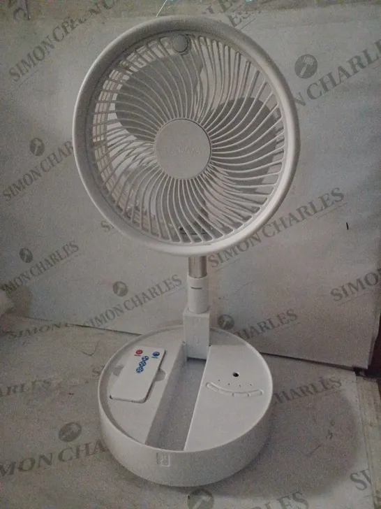 BELL & HOWELL OSCILLATING FOLDING RECHARGEABLE FAN, WHITE